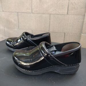Dansko XP 2.0 Black Patent Leather Clogs Shoes Womens Sz EUR 36 US 5.5-6 Nursing